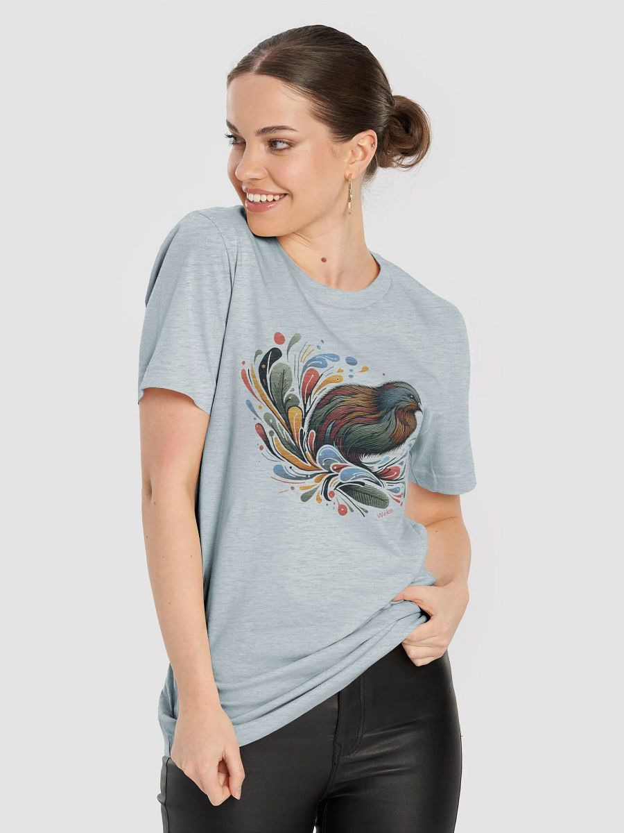 Weka Bird T-Shirt, New Zealand Native Bird Tee, Abstract Wildlife Graphic, Artistic Nature-Inspired Designed T-shirt product image (5)