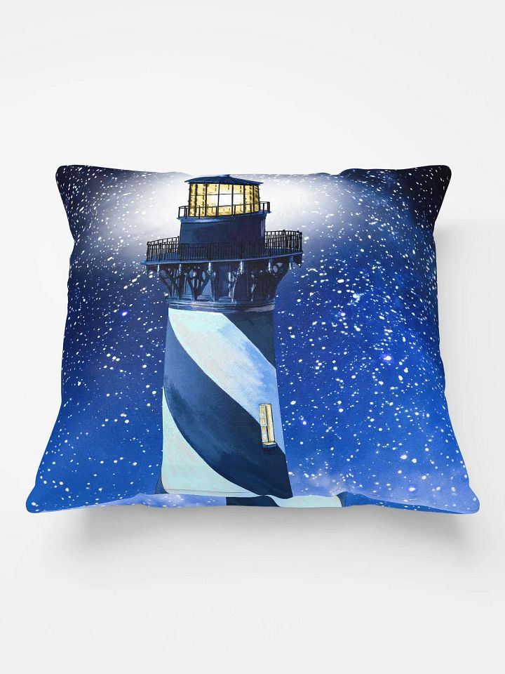 Cape Hatteras Lighthouse At Night - North Carolina Throw Pillow product image (2)