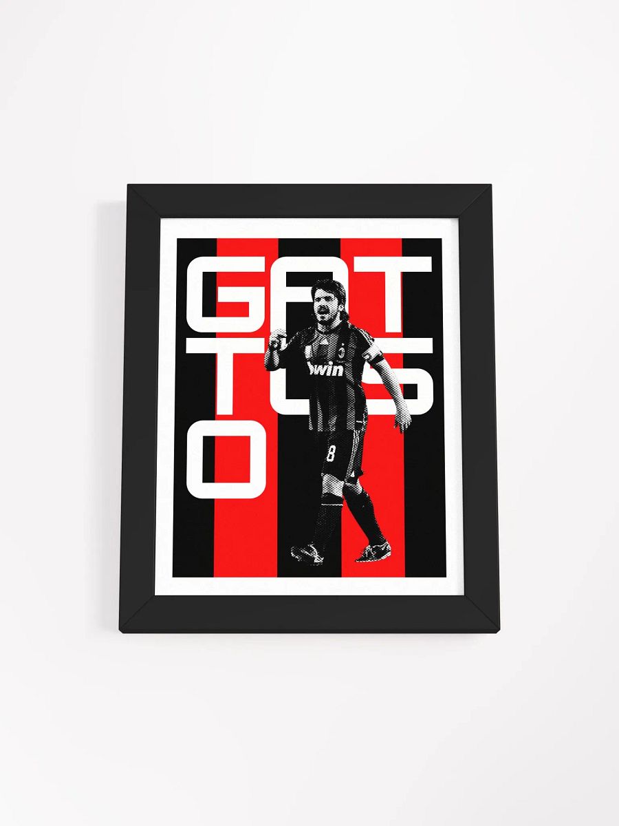 Gennaro Gattuso BW AC Milan Name Art Framed Print product image (1)