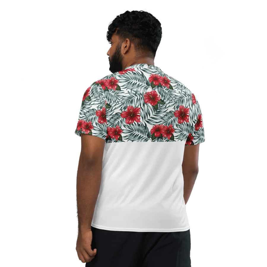 Hibiscus Leaf Design | Recycled Unisex Sports Jersey product image (3)