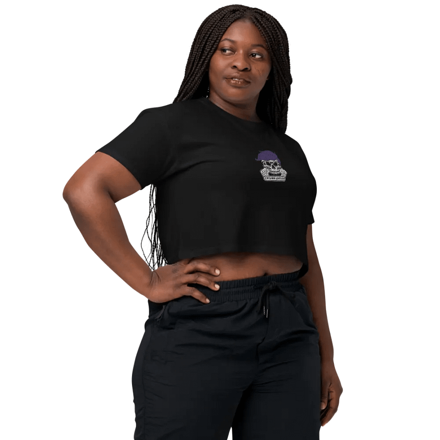 Enigma Nation AS Colour Women's Premium Crop Top (EMBRODERED) product image (5)