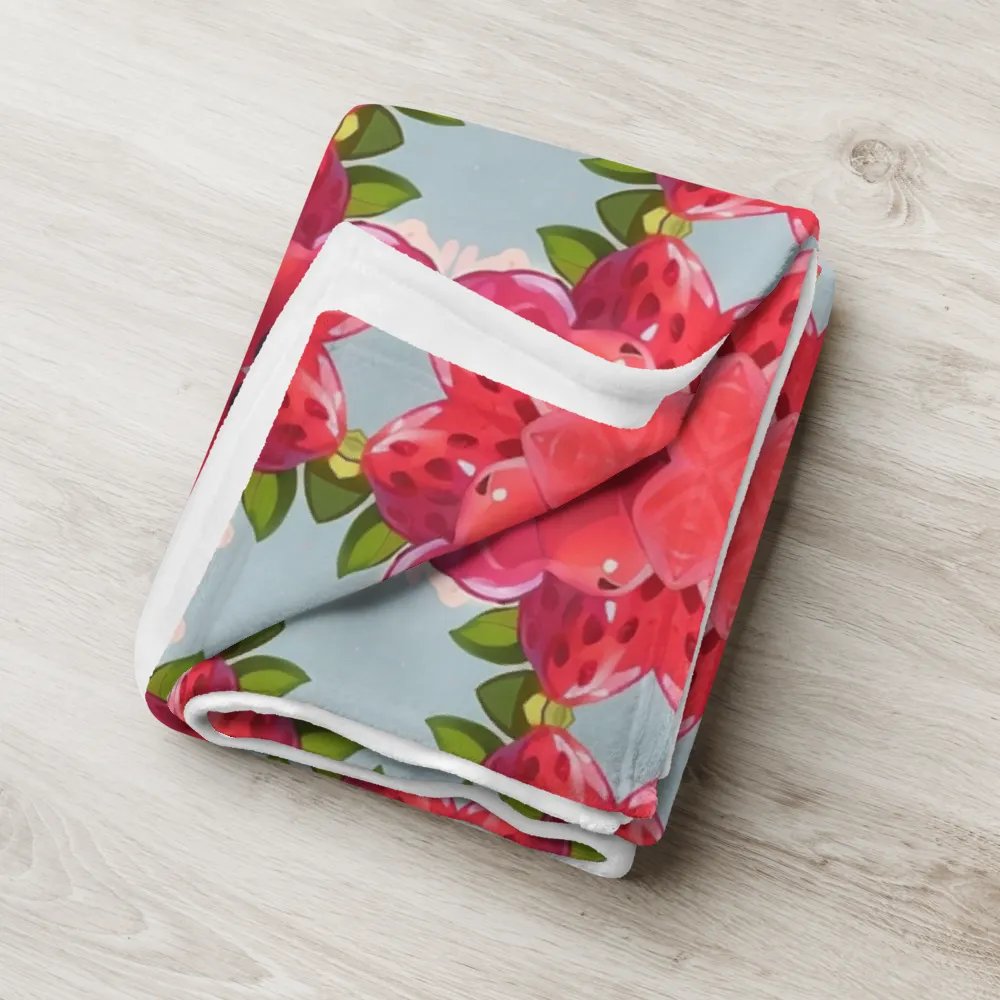 Berry Bliss Seamless Patterned Throw Blanket product image (8)