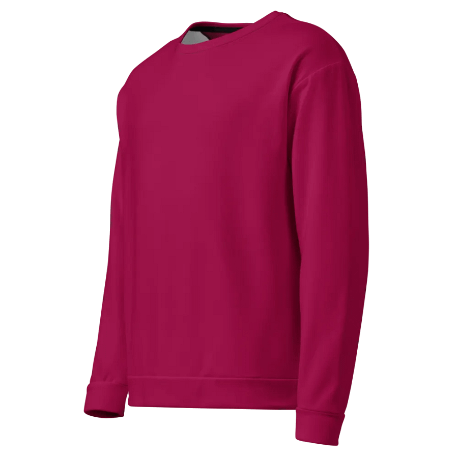 Plain Dark Red Light Summer Unisex Recycled Polyester Heavyweight Premium Sweatshirt by Treasure Pie product image (8)