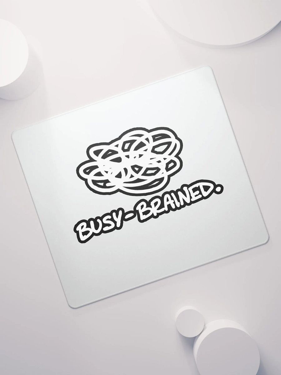 BUSY-BRAINED lined design, #763D7D) mouse pad product image (7)