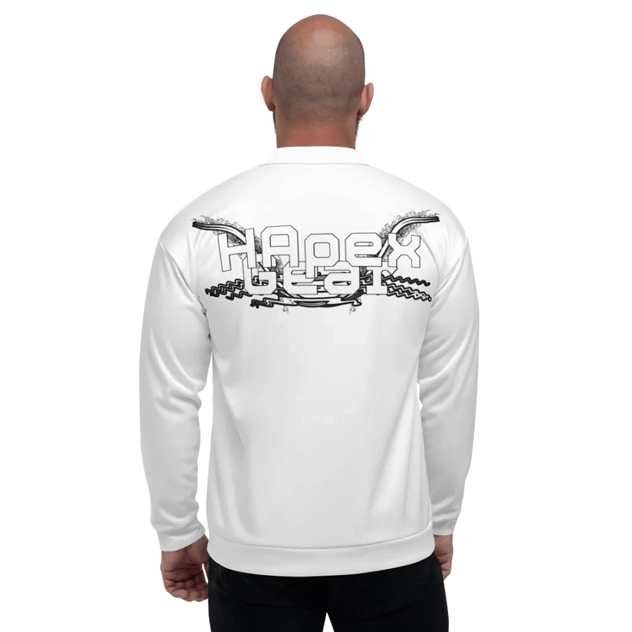 Bomber Jacket - White - White HApex Gear White Logo product image (4)