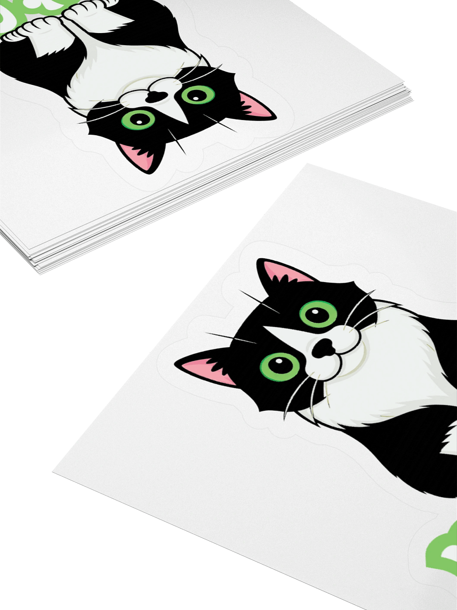 Small Phat Cat Sticker (Green) product image (4)