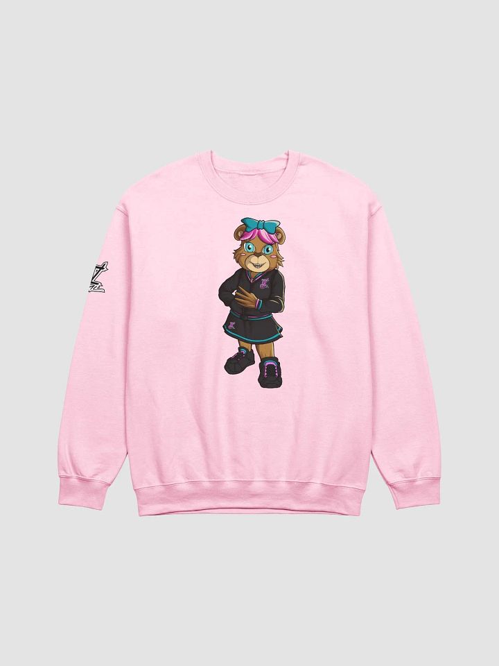 Standing Girl Bear Pink Crewneck Sweatshirt product image (1)