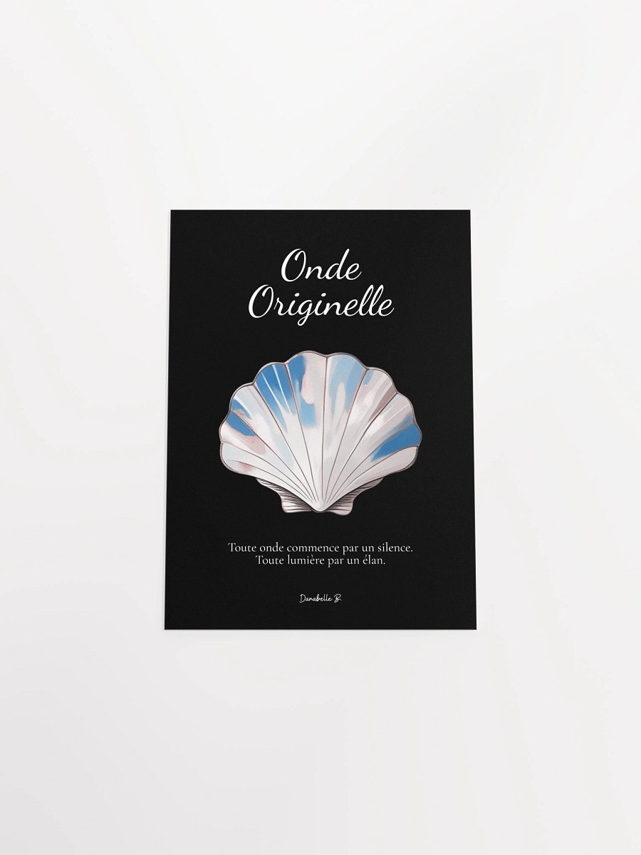 Poster artistique - Coquille Saint-Jacques - Onde Originelle - Cadeau Déco Energie Vibratoire product image (4)