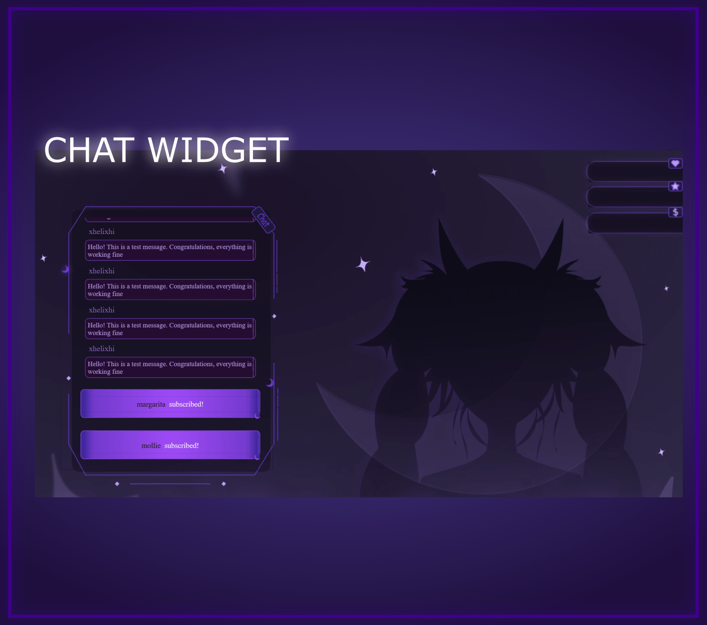 GOTHIC VTUBER STREAM OVERLAY ANIMATED - VTUBER PACK ANIMATED - GOTHIC CELESTIAL STREAM OVERLAY ANIMATED product image (6)