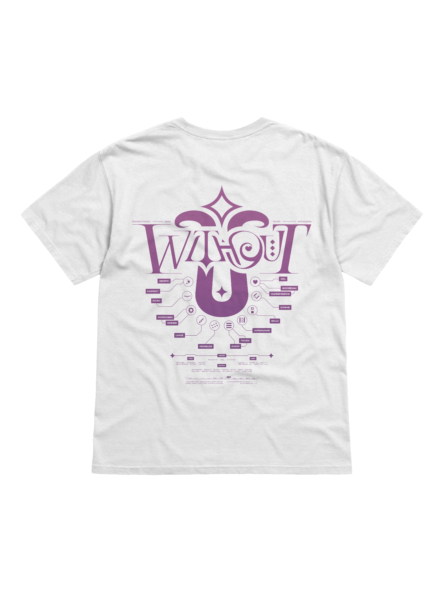 W/O U Gradient Pink/White Shirt product image (2)