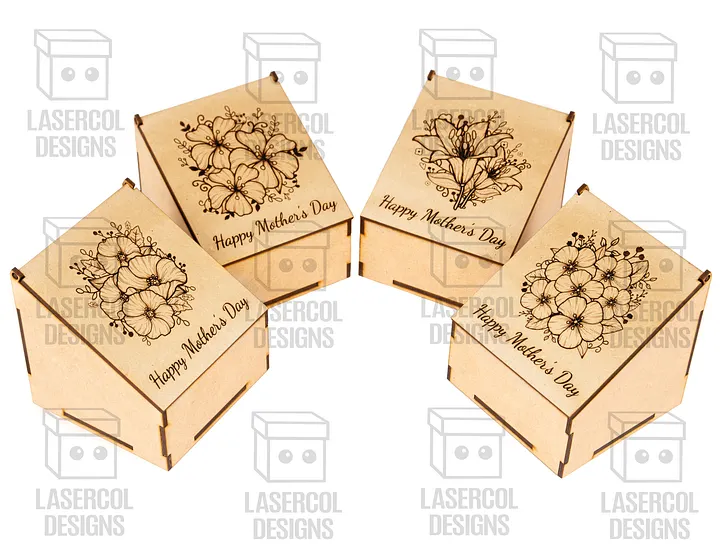 Mother's Day Gift Boxes (2 Sizes, 4 Styles) - Laser Cut Files product image (2)