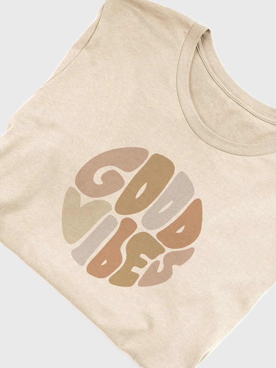 GOOD VIBES - Cream Basic Tee product image (4)