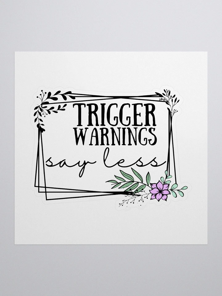 Trigger Warnings Sticker product image (1)