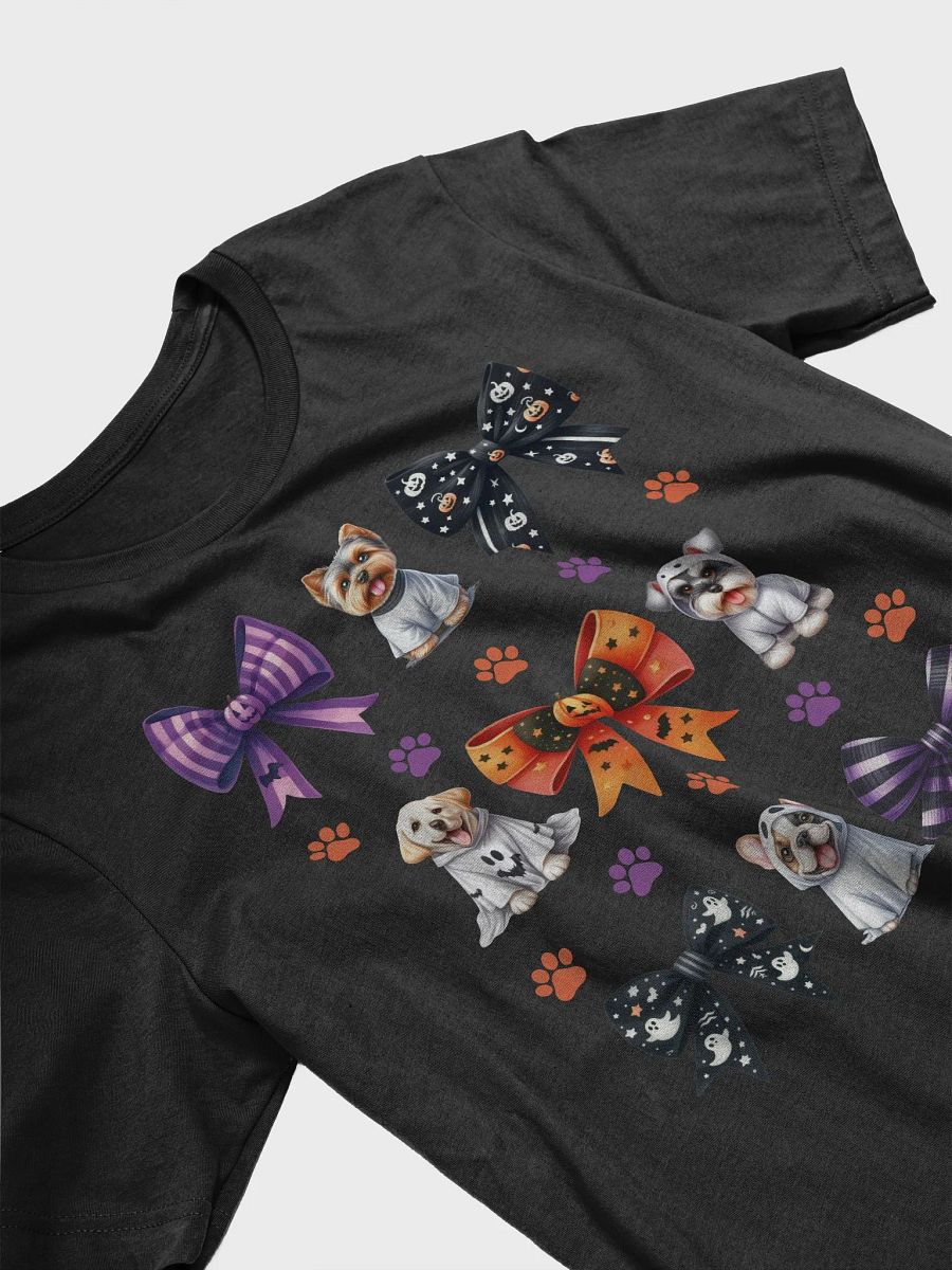 Cute Halloween Dog Ghosts and Bows T-Shirt Design4 product image (8)