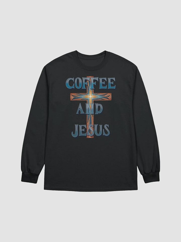 COFFEE AND JESUS CROSS LONG SLEEVE SHIRT product image (5)