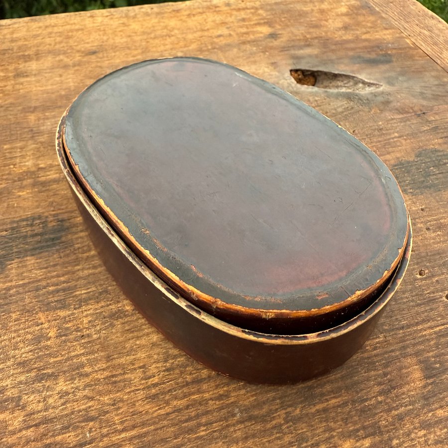 🎎 Antique Meiji–Taishō Ikawa Menpa Bento Box – Hinoki & Cherry Bark – Japan Antique Roadshow product image (3)