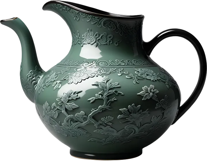 Chinese Art – Celadon Teapot for Refined Design Projects PNG product image (1)