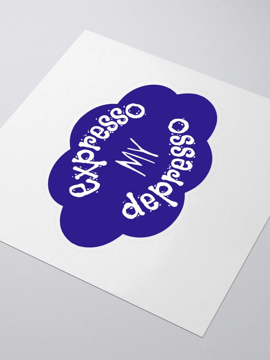 Expresso my Depresso Sticker, Purple Cloud product image (7)