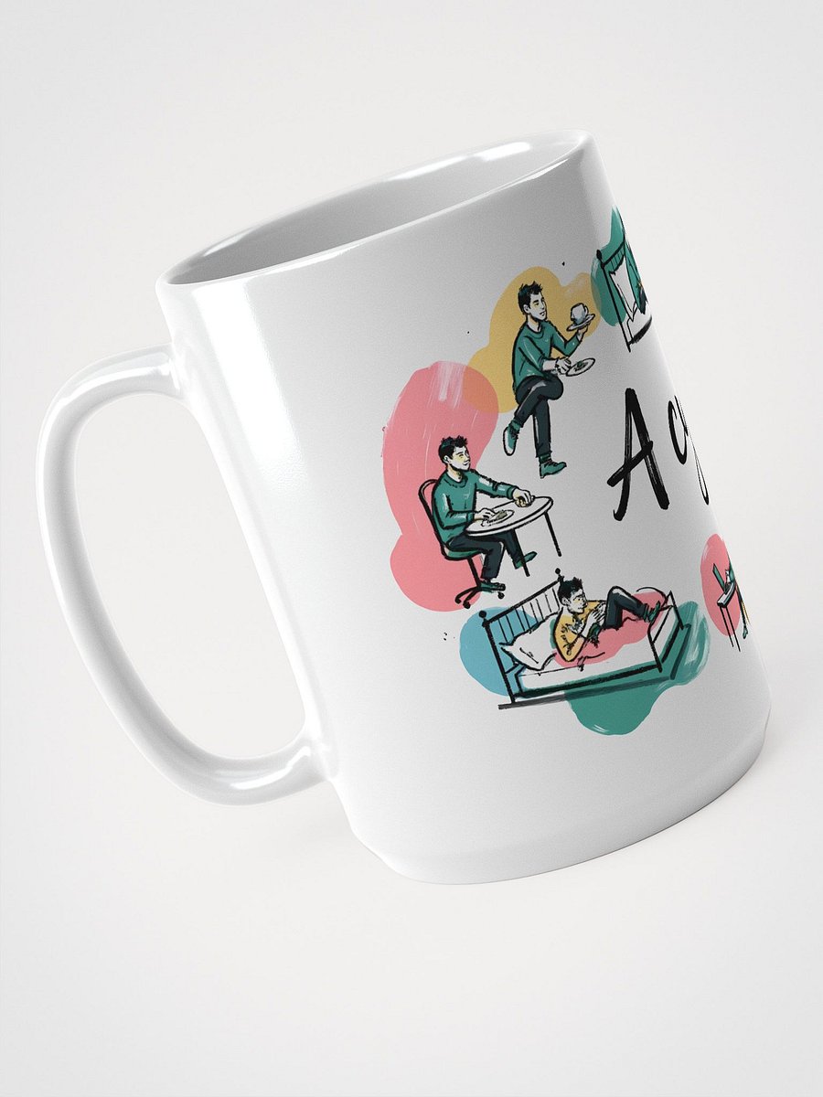 Cozy Daily Rhythms Poster | A Cycle Illustration Glossy Mug product image (3)
