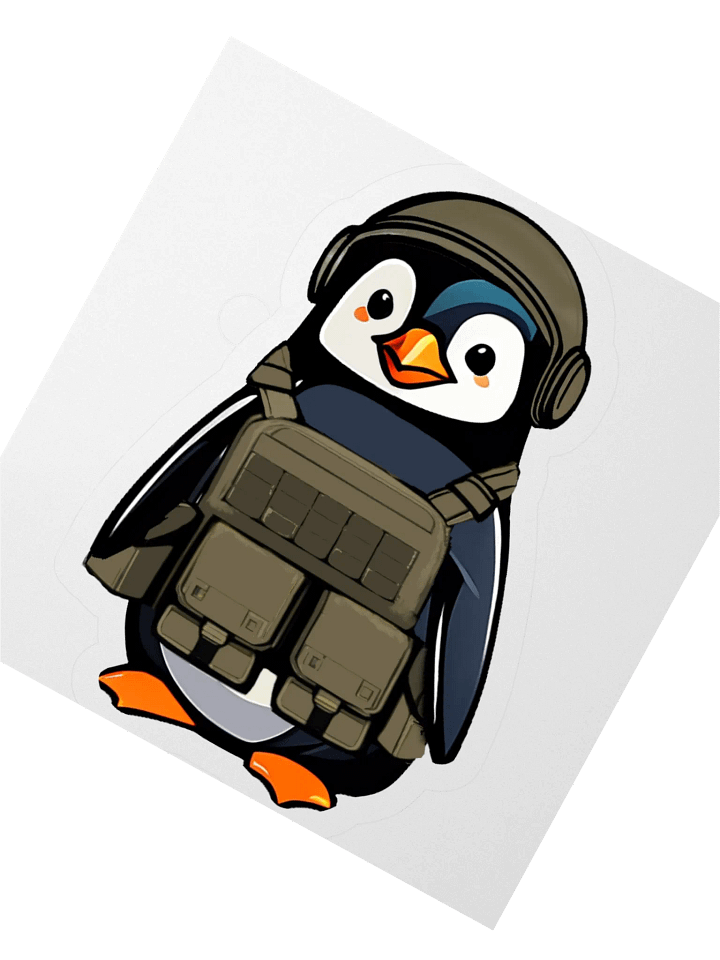 Tactical Penguin Kiss Cut Stickers product image (2)