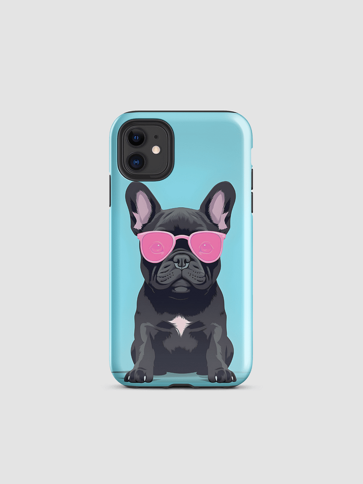 Frenchie with glasses Tough iPhone Case product image (1)