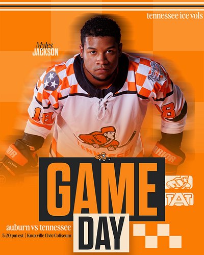 GAMEDAYYYYYY!! 

Your Ice Vols are back at home today at 5:20 against the Auburn Tigers!

🆚 Auburn
⏰ 5:20 PM
📍Knoxville Colis...