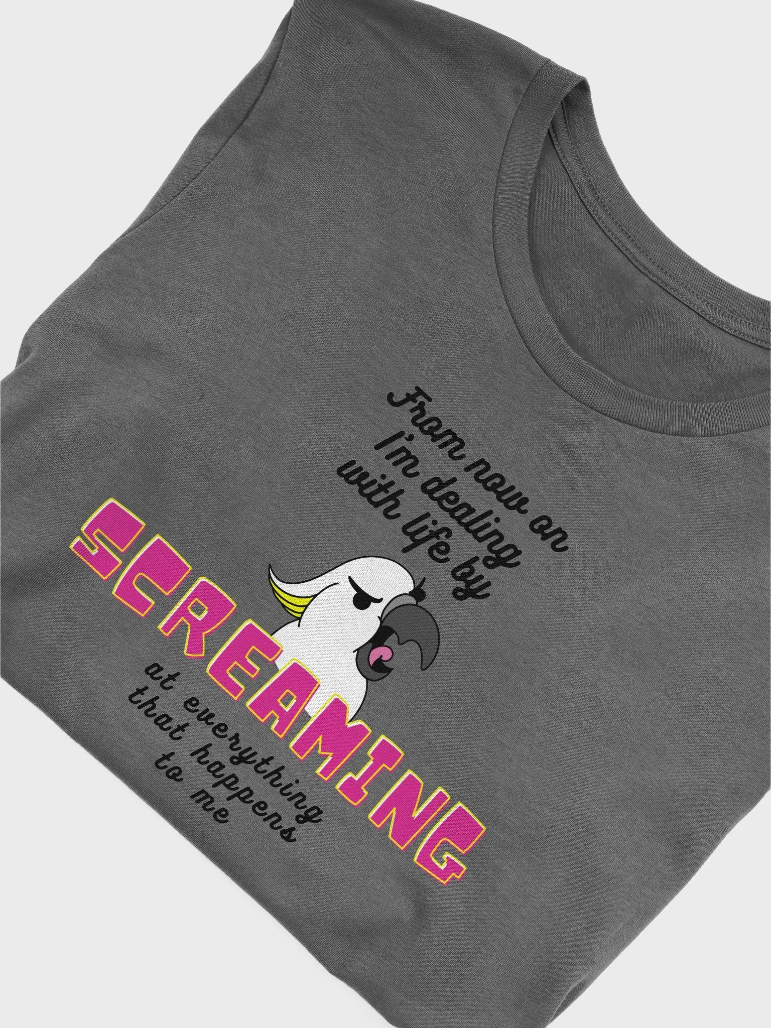 Screaming Cockatoo With Text Supersoft T-shirt Multicolor product image (35)