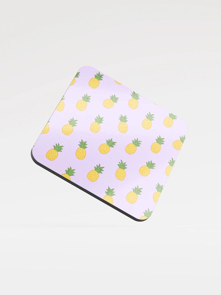 Pineapples Lilac Purple Cork Coaster product image (1)