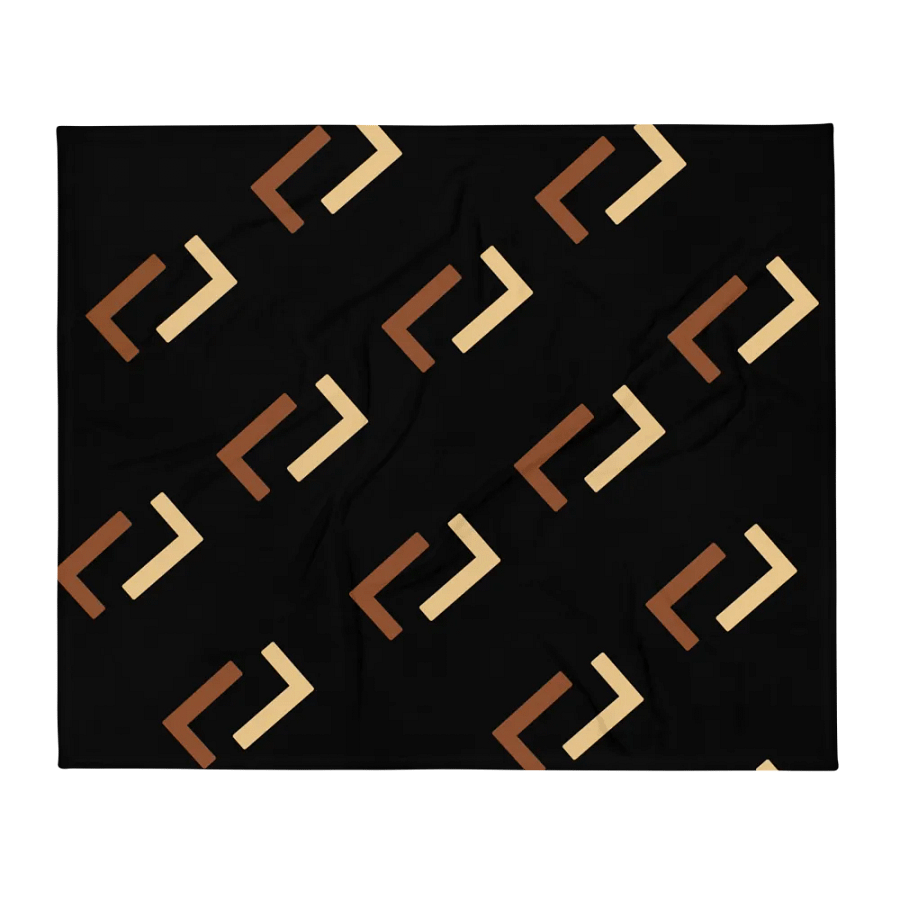 Open Brown Rectangle Design Throw Blanket product image (2)
