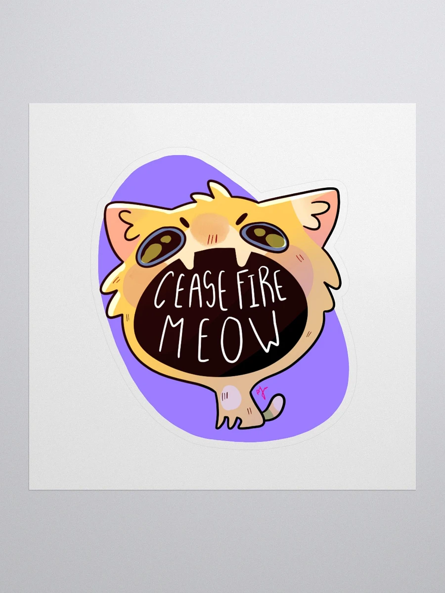 Ceasefire Meow Sticker product image (1)