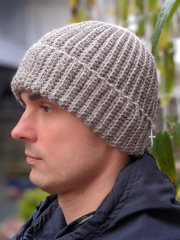 Crochet Ribbed Hat Pattern for Men & Women product image (1)