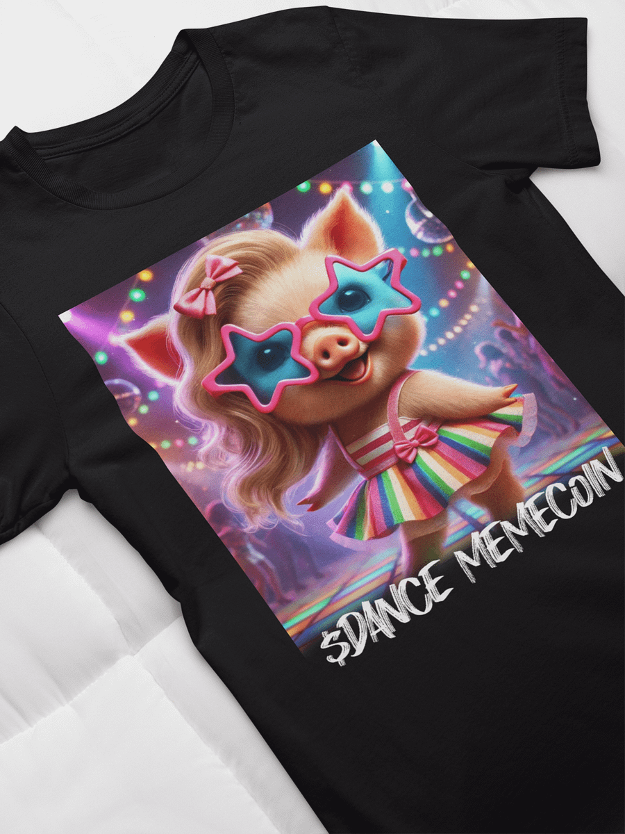 CUTIE PIGGY - DANCE MEMECOIN - PREMIUM TEE - BLACK product image (1)