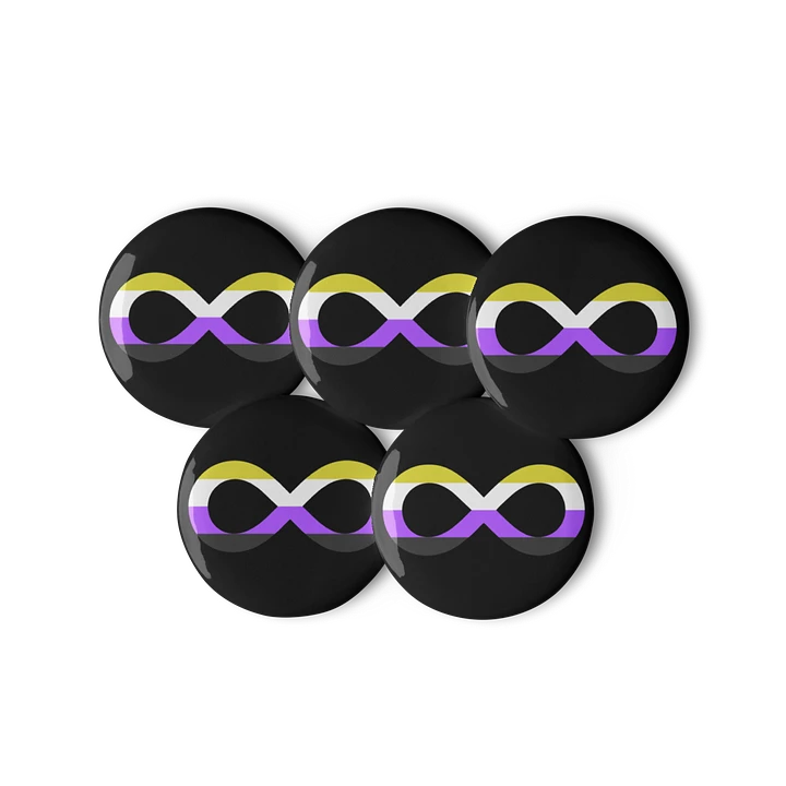 Non-Binary Autistic Infinity Pin Set product image (2)