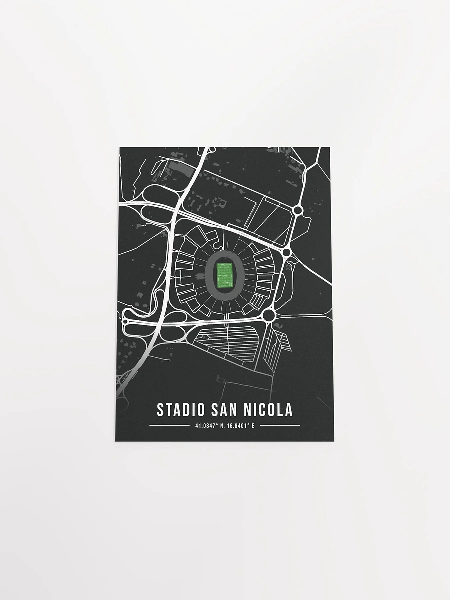 Bari Stadium Black Map Design Poster product image (17)