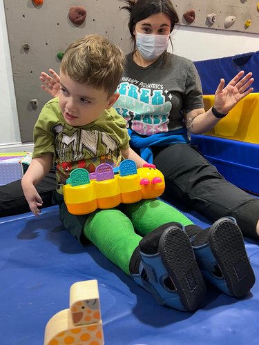 Turns out he can sit up… he just needs someone cute to impress! 😆

But in all seriousness, we ask a lot of Harrison and he AL...