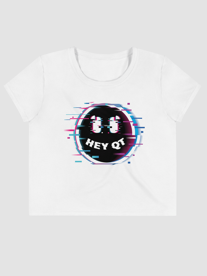 Glitch Hey QT Crop Top (White) product image (1)
