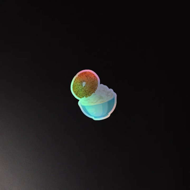 Small Bagel Dip Holo Sticker product image (4)