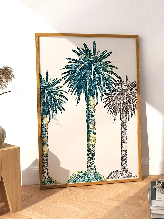 3 Palm Trees - Portrait - Museum-Quality Poster product image (6)