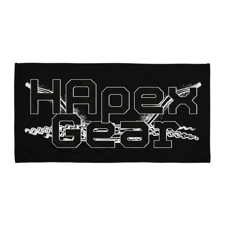 Black HApex Gear Black Logo - Black Sublimated Towel product image (1)
