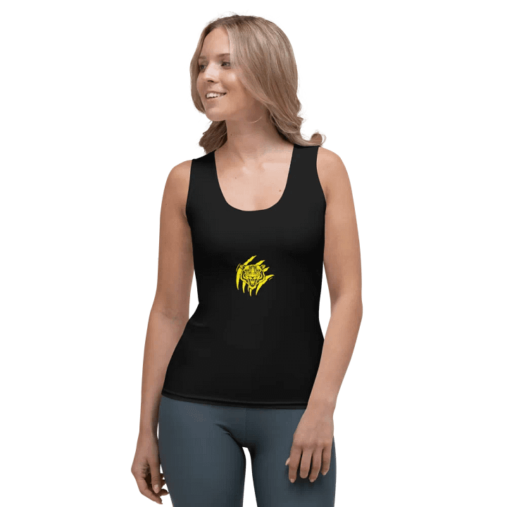 Camiseta sin mangas con estampado integral de tigre feroz rugiente para mujer product image (2)