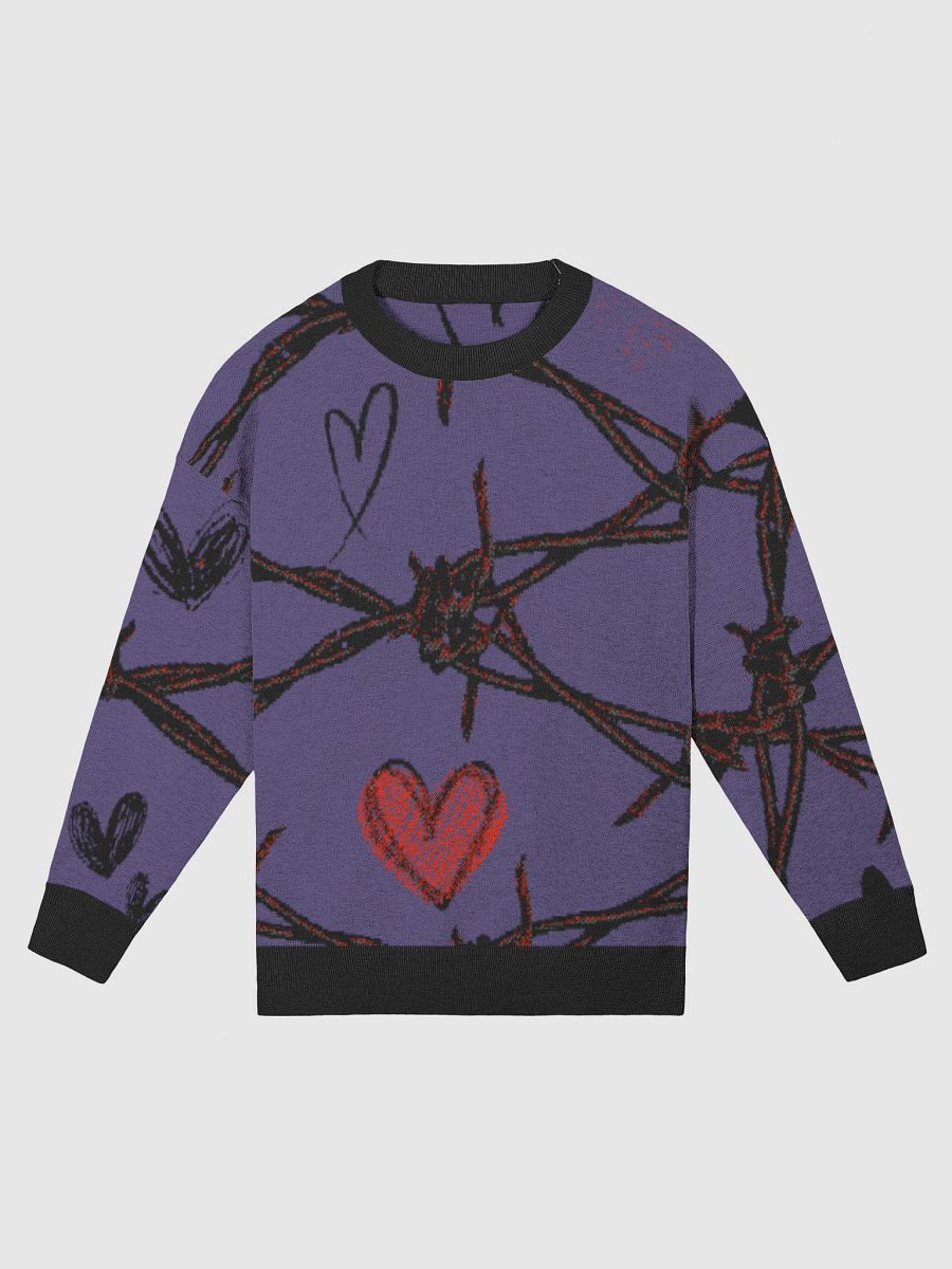 Lovey Dovey Knitwear Sweater – Soft Heart Pattern Pullover for Women | Cute & Cozy Romantic Winter Jumper product image (3)