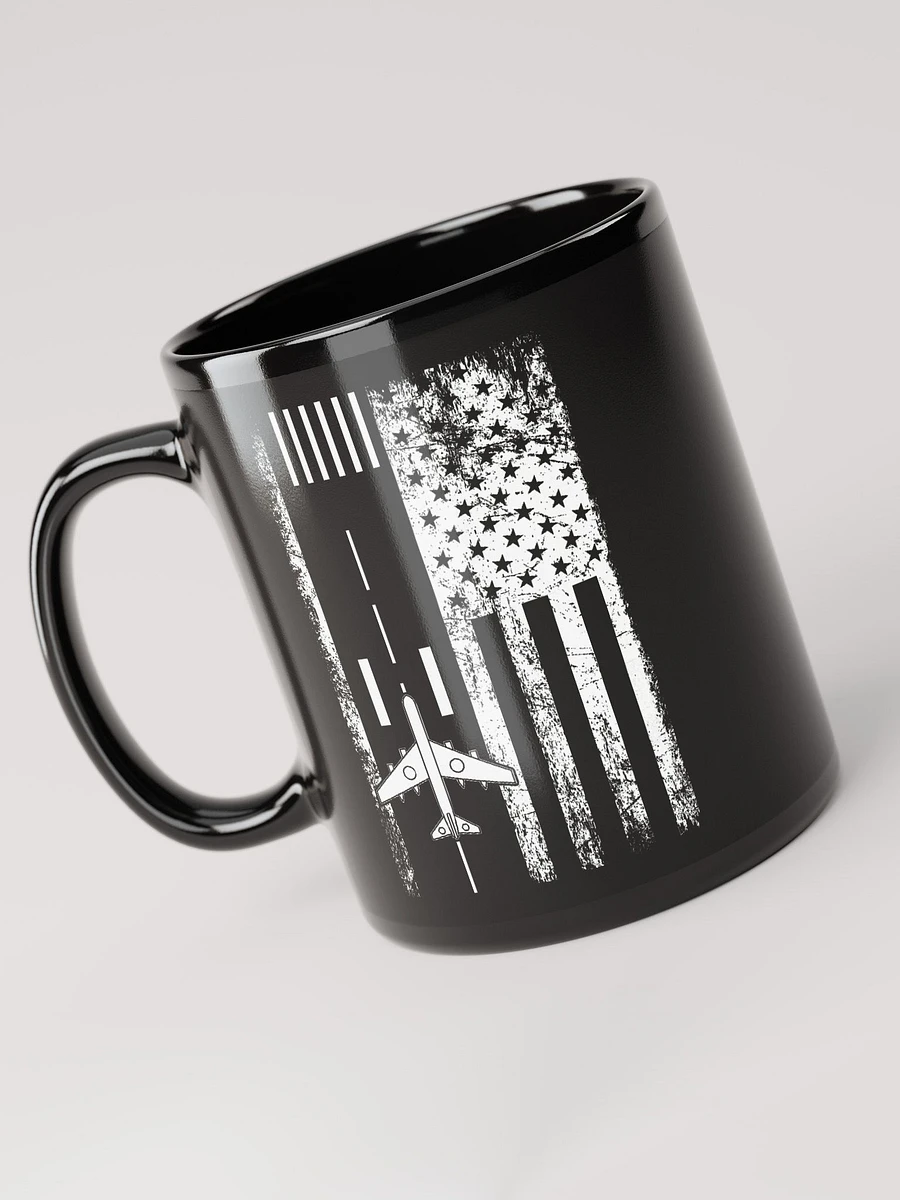 Airplane Runway American Flag mug product image (3)