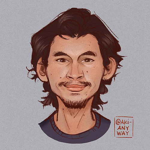 My second drawing for #caricatureresolution2024 ✨ As a Star Wars fan, I definitely had to draw #adamdriver 
.
.
.
#adamdriver...