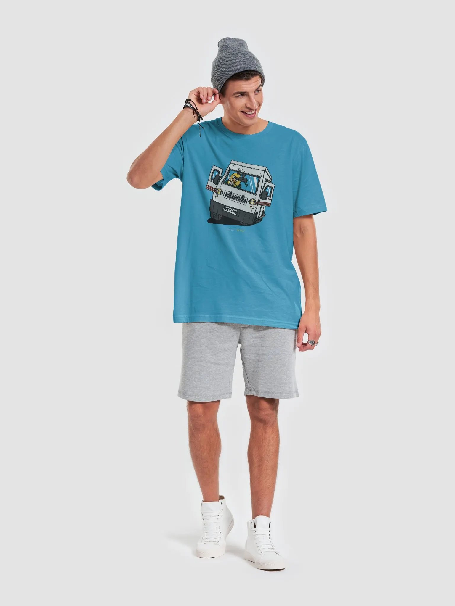 Wheelie Yellow Driving unisex T-shirt! (front print only!) product image (10)