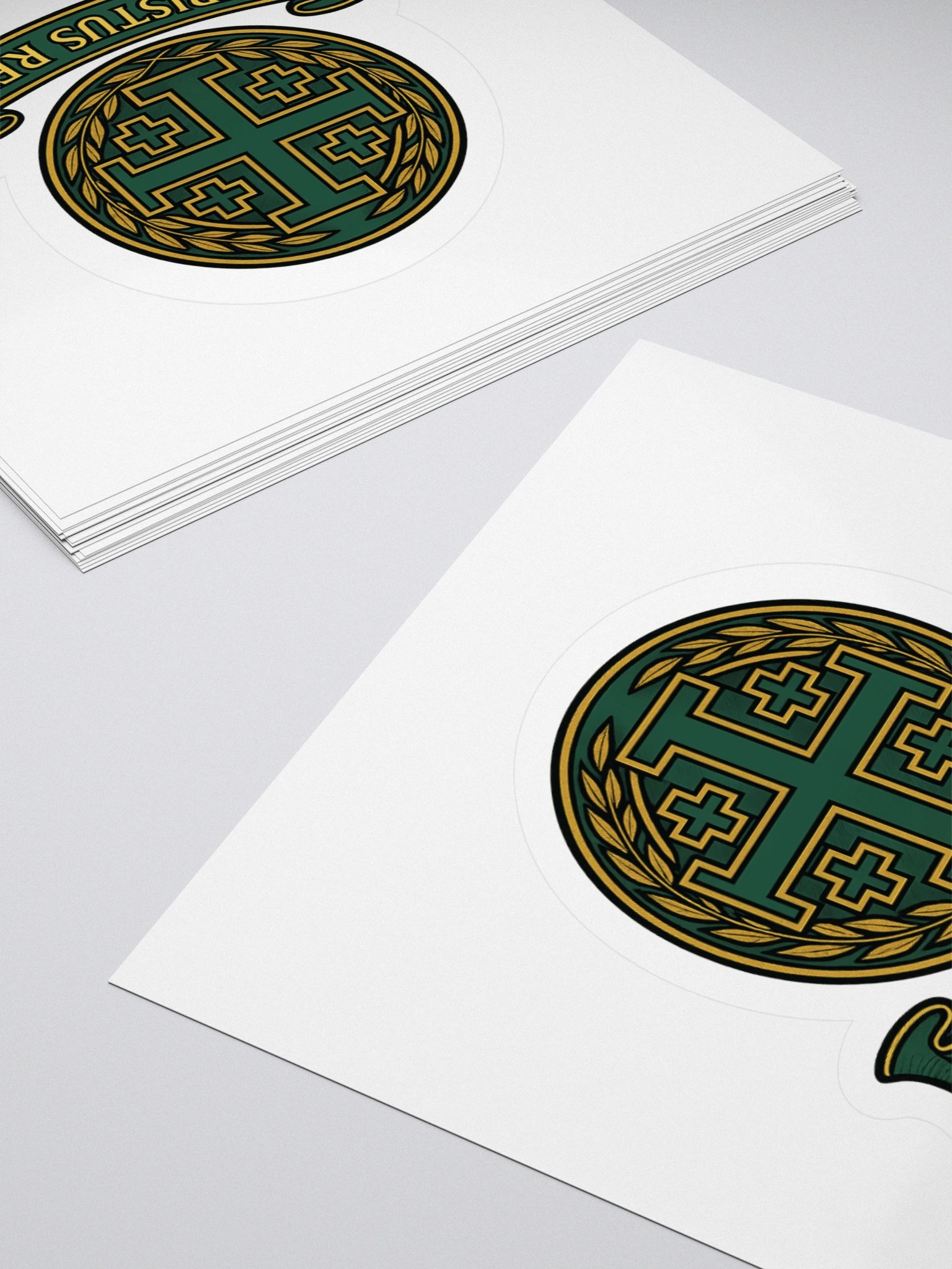 Jerusalem Cross Christus Rex sticker product image (11)