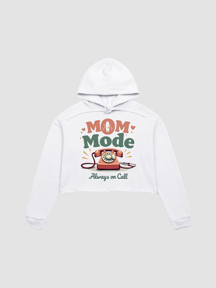 Retro MOM Mode Crop Hoodie product image (1)