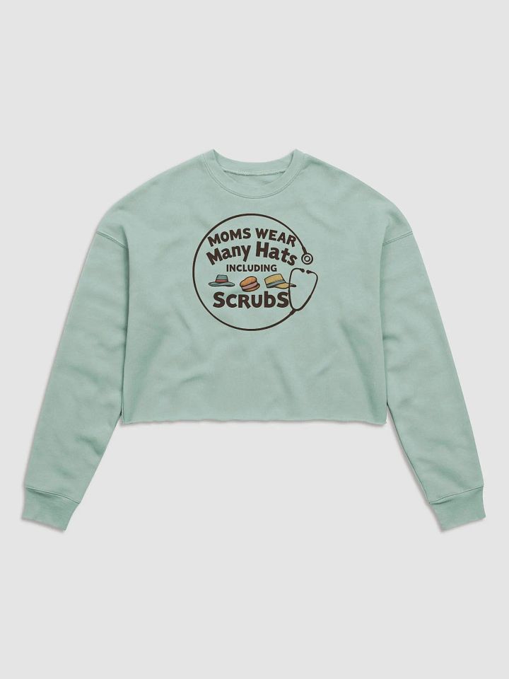 circular stethoscope, Moms Wear Many Hats Crop Sweatshirt product image (1)
