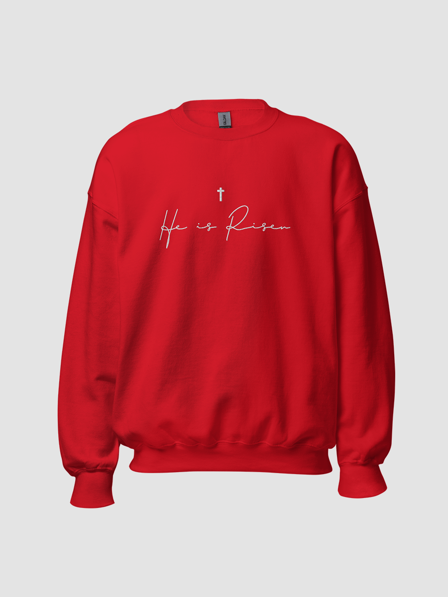 He is Risen Unisex Classic Embroidered Crewneck product image (3)