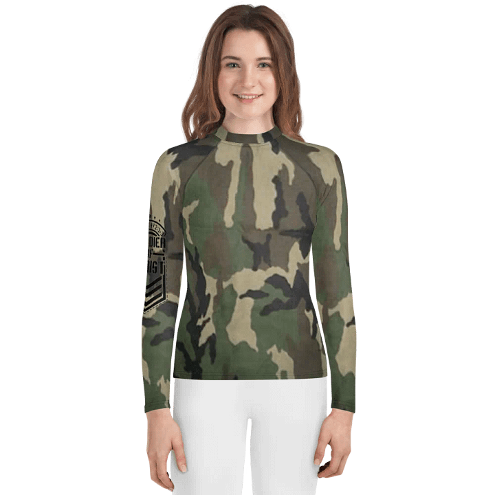 Faithful Camo: Youth Rash Guard - Woodland product image (1)