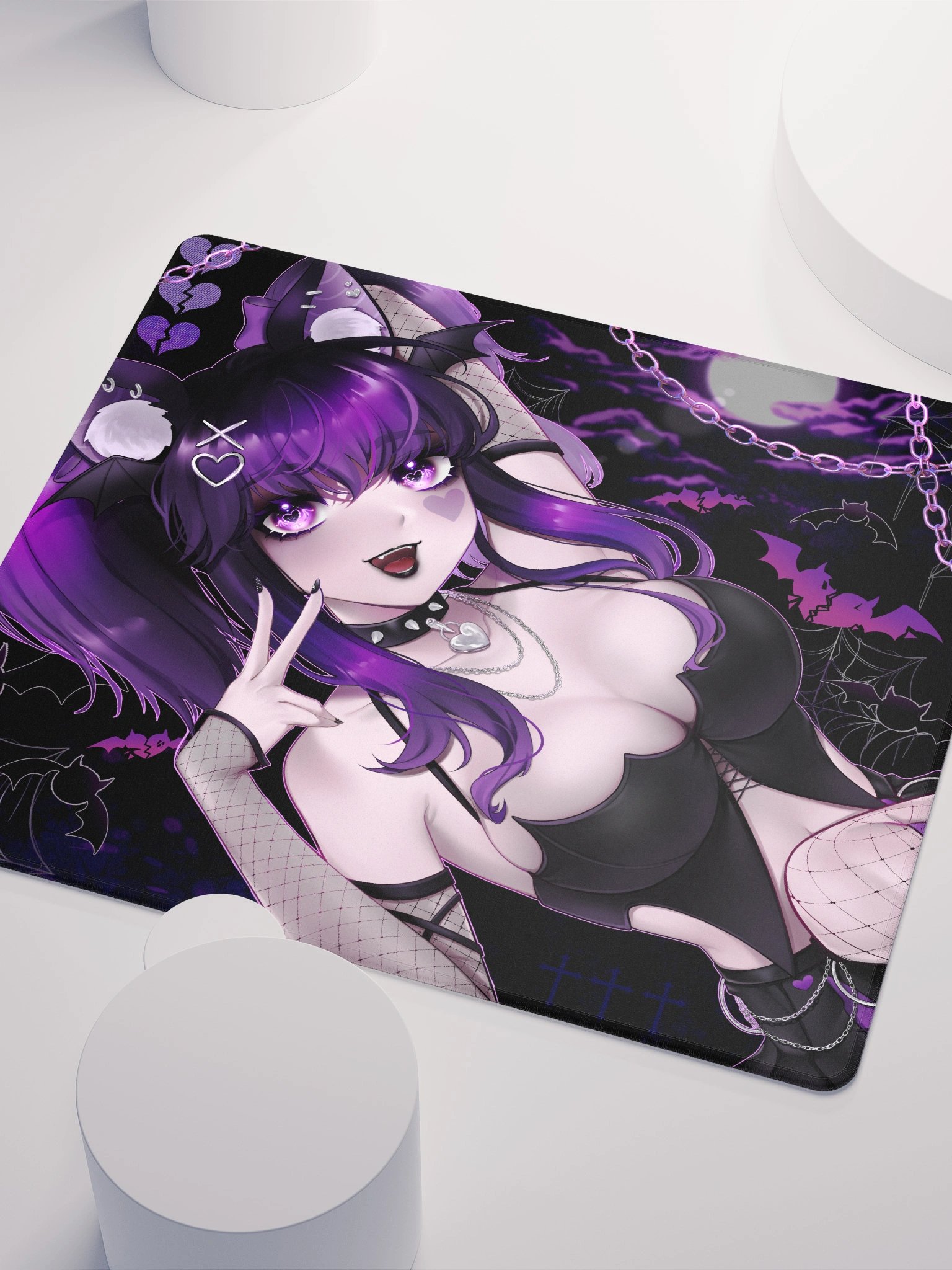 ShyHexed Gothic Wings Gaming MousePad product image (3)
